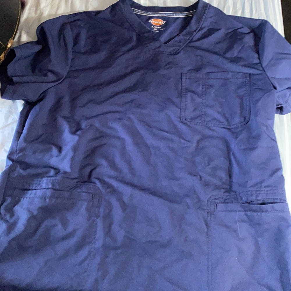 MENs Dickies Scrub TOP - Navy L